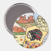 Badlands Mt Rushmore Black Hills South Dakota Map Magneet (Voorkant / Achterkant)