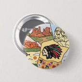 Badlands Mt Rushmore Black Hills South Dakota Map Ronde Button 5,7 Cm (Voorkant /achterkant)