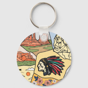 Badlands Mt Rushmore Black Hills South Dakota Map Sleutelhanger