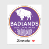 Badlands Nationaal Park BisonSouth Dakota roadtrip Sticker (Vel)