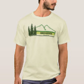 Badlands Nationaal Park Groene Strepen T-shirt (Voorkant)