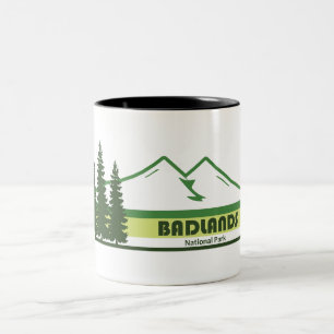 Badlands Nationaal Park Groene Strepen Tweekleurige Koffiemok
