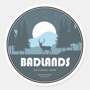 Badlands Nationaal Park Herten Ronde Sticker