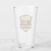 Badlands Nationaal Park Illustratie Retro Glas (Achterkant)