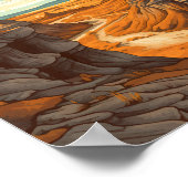 Badlands Nationaal Park Illustratie Retro Poster (Hoek)