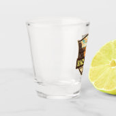 Badlands Nationaal Park Illustratie Retro Shot Glas (Links)