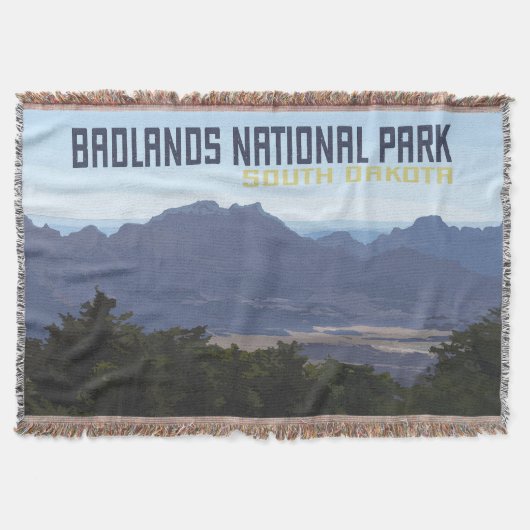 Badlands Nationaal Park Katoenen Gooi Deken (Voorkant)