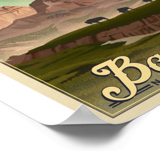 Badlands Nationaal Park Litho Kunstwerk Poster (Hoek)