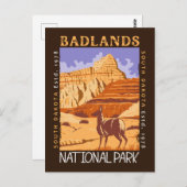 Badlands Nationaal Park South Dakota Briefkaart (Voorkant / Achterkant)