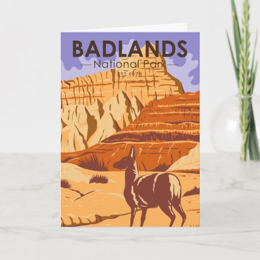  Badlands Nationaal Park South Dakota Kaart (Voorkant)