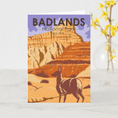  Badlands Nationaal Park South Dakota Kaart (Gele Bloem)