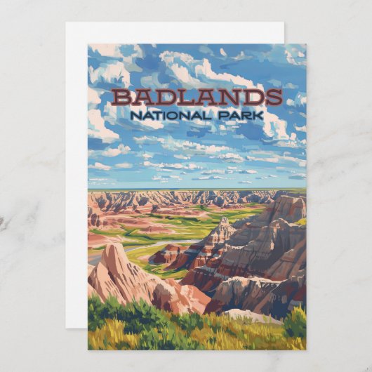 Badlands Nationaal Park South Dakota Landschap (Voorkant / Achterkant)