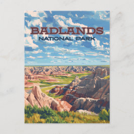 Badlands Nationaal Park South Dakota Landschap Briefkaart