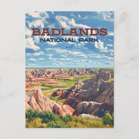 Badlands Nationaal Park South Dakota Landschap Briefkaart (Voorkant)