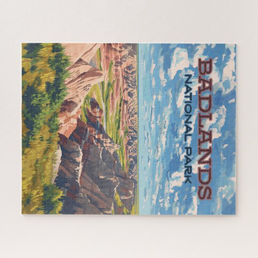 Badlands Nationaal Park South Dakota Landschap Legpuzzel (Horizontaal)