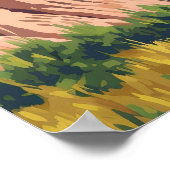 Badlands Nationaal Park South Dakota Landschap Poster (Hoek)