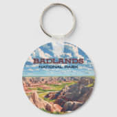 Badlands Nationaal Park South Dakota Landschap Sleutelhanger (Achterkant)