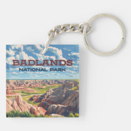 Badlands Nationaal Park South Dakota Landschap Sleutelhanger