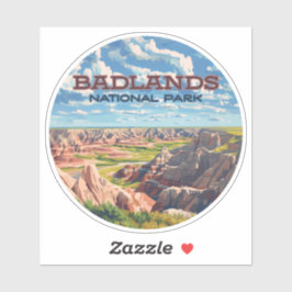 Badlands Nationaal Park South Dakota Landschap Sticker