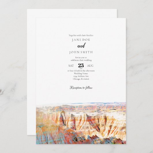 Badlands Nationaal Park Weddenschap Kaart (Voorkant / Achterkant)