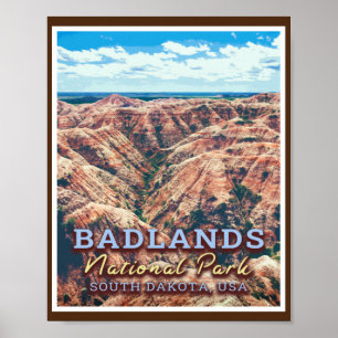 BADLANDS NATIONAAL PARK - ZUID-DAKOTA VS POSTER