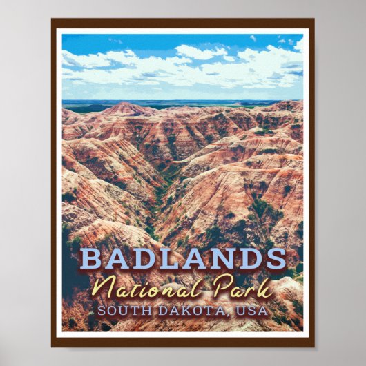 BADLANDS NATIONAAL PARK - ZUID-DAKOTA VS POSTER (Voorkant)