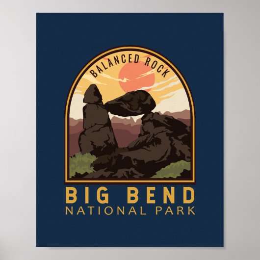 Badlands National Park Balanced Rock Embleem Poster (Voorkant)