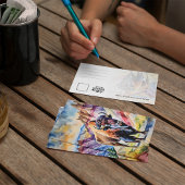 Badlands National Park Bison Waterverf Briefkaart