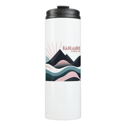 Badlands National Park Gekleurde heuvels Thermosbeker (Voorkant)