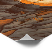 Badlands National Park Illustratie Retro Poster (Hoek)
