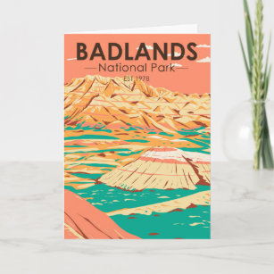  badlands National Park Landscape Card Kaart