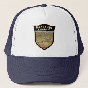 Badlands National Park Landscape Waterverf Badge Trucker Pet