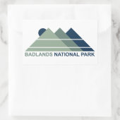 Badlands National Park Mountain Sun Rechthoekige Sticker (Tas)