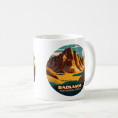 Badlands National Park Mountains Retro Koffiemok (Voorkant rechts)