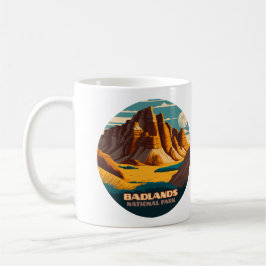 Badlands National Park Mountains Retro Koffiemok