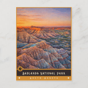 Badlands National Park Oude ansichtkaart Briefkaart