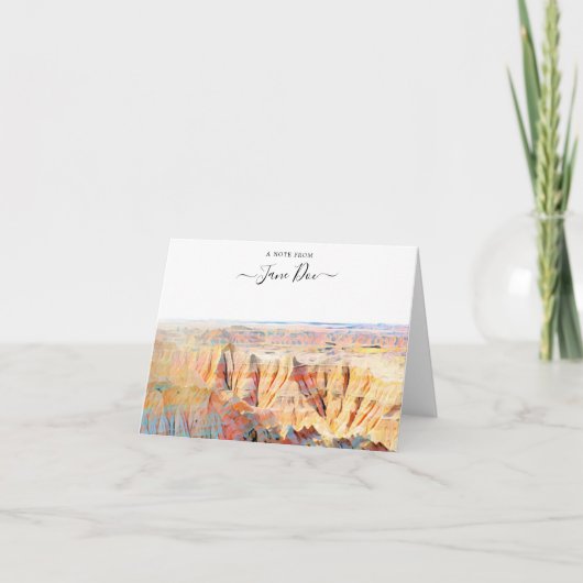 Badlands National Park Personalized Note Kaart (Voorkant)