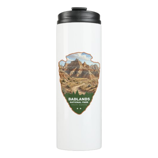 Badlands National Park Pijl Thermosbeker (Voorkant)