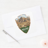 Badlands National Park Pijlpunt Vierkante Sticker (Envelop)