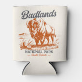 Badlands National Park Retro Bison Blikjeskoeler (Voorkant)