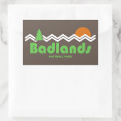 Badlands National Park Retro Rechthoekige Sticker (Tas)