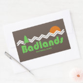 Badlands National Park Retro Rechthoekige Sticker (Envelop)