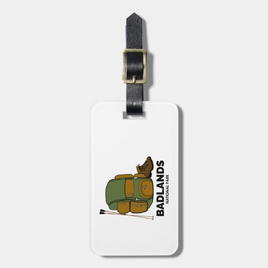 Badlands National Park rugzak Bagagelabel (Voorkant verticaal)