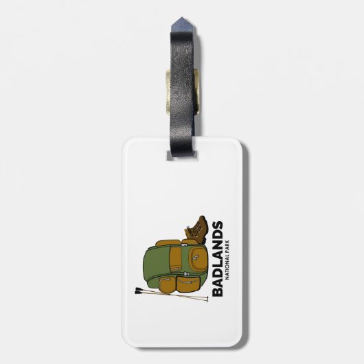 Badlands National Park rugzak Bagagelabel (Achterkant verticaal)