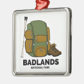Badlands National Park rugzak Metalen Ornament (Links)