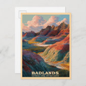 Badlands National Park – Ruig Western landschap Briefkaart (Voorkant / Achterkant)