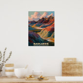 Badlands National Park – Ruig Western landschap Poster (Keuken)