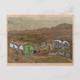 Badlands National Park, SD  stijl Briefkaart