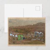 Badlands National Park, SD  stijl Briefkaart (Voorkant / Achterkant)