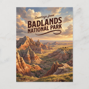 Badlands National Park South Dakota Briefkaart